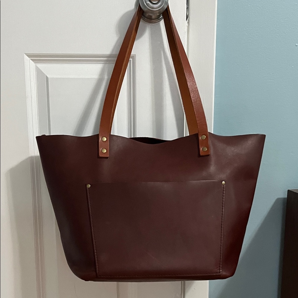 Portland Leather Dark Brown Tote